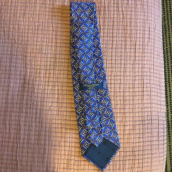 Brooks Brothers Patterned Blue Tie - Picture 2 of 3